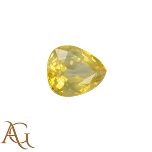 Zafiro amarillo natural en forma de pera, facetado, piedra preciosa suelta para la fabricación de joyas, precioso, certificado, venta al por mayor. - Product Image 2