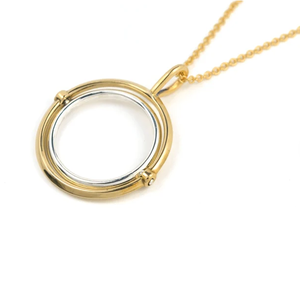 Nuova collana personalizzata con cerchio cinetico filatore in acciaio inossidabile dorato, ciondolo sensoriale rotante Chic lucido - Product Image 3