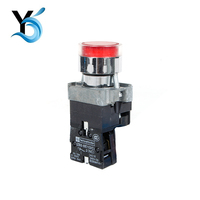 BAOYONG ZB2-BE102C 3A 1NO1NC Interrupteur à bouton rond en cuivre rouge 380V