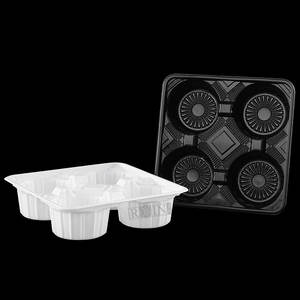 ถาดใส่เครื่องดื่มพลาสติกแบบใช้แล้วทิ้ง4ถ้วยถาดใส่ถ้วยกาแฟ - Product Image 4