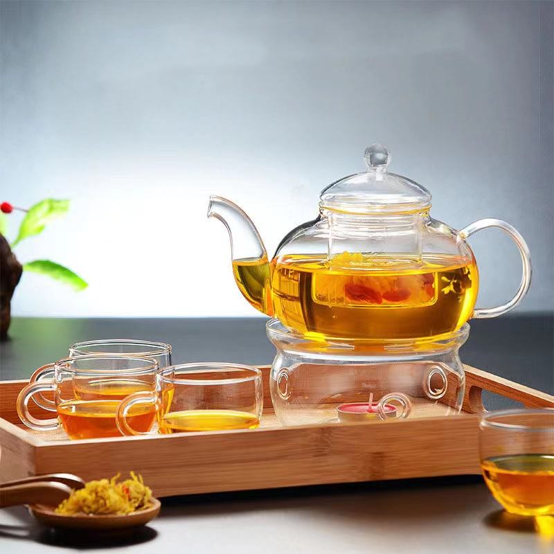 High Borosilicate Glass Teapot Kettles Set for Home Office
