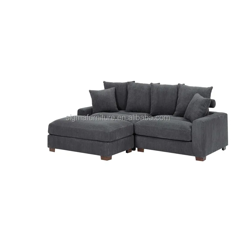 New design modern custom living room reception L-shape upholstered sofa set