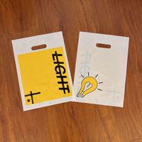 Logo personnalisé imprimé pli en plastique rose merci poignée découpée transporter des sacs d'emballage pour les achats au détail de boutique