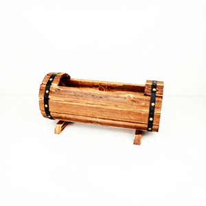 Dropshipping <span class=keywords><strong>Pot</strong></span> de fleur en bois carbonisé Plante succulente Jardinière en <span class=keywords><strong>pot</strong></span> Jardin extérieur Décoration de la maison - Product Image 1