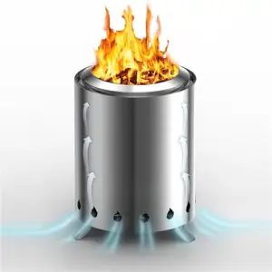 Ur-health Fogueira portátil de aço inoxidável personalizada para uso ao ar livre, fogueira pequena para uso ao ar livre