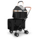 Poussette double couche pour animaux de compagnie, chien, chat, 2 paniers amovibles, pliable, 4 roues, grand espace, transporteur de voyage pour animaux de compagnie de petite et moyenne taille