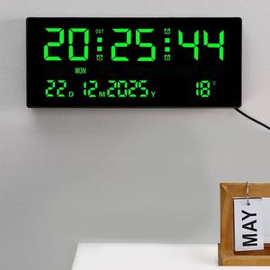 Tường <span class=keywords><strong>LED</strong></span> kỹ thuật số Đồng hồ báo thức với giờ phút thứ hai tuần ngày hiển thị kích thước lớn đồng hồ - Product Image 3
