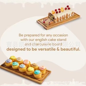 ชั้นวางขนมหวานไม้ดีไซน์สร้างสรรค์, ของตกแต่งงานเลี้ยง, ขนมปัง, ขนมอบ, จานเค้ก, ฝาครอบใส, จานผลไม้และของว่าง - Product Image 4
