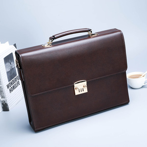 Bolsa masculina de couro, grande capacidade de negócios maleta <span class=keywords><strong>anti</strong></span>-roubo de luxo à prova d'água saco de mão para laptop - Product Image 6
