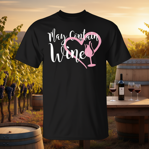 Camiseta de regalo para enólogo/a, idea de regalo para mujer, puede contener vino, camiseta promocional - Product Image 3