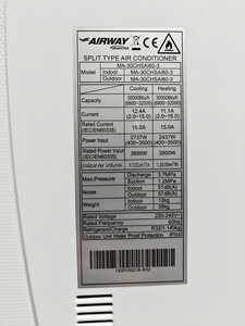 Aires Acondicionados Split de Pared Frío/Calor 30000 BTU 220v 60hz R32 Ecológicos con Purificación de Aire - Product Image 2