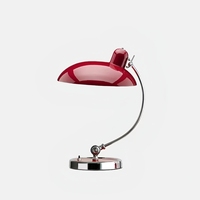 Lampe de bureau rétro classique rouge vert blanc noir coquille lampe de table LED incurvée classique avec 3CCT pour bureau d'étude et décoration intérieure