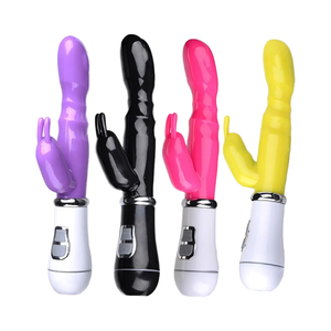 Venta al por mayor recargable conejo vibrador multi-velocidad vibración impermeable cuerpo seguro material adulto sensual masajeador juguete sexual - Product Image 4