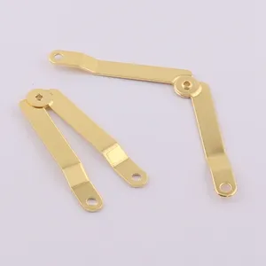 Gold Metal Wooden Jewelry Box Bracket Stopper Hinge For Box Holder