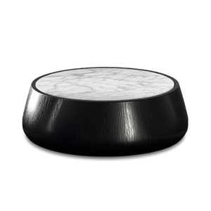 โต๊ะกาแฟทรงกลมโมเดิร์น BLK ขนาด 120x120x33 ซม. ท็อปหินอ่อน เฟอร์นิเจอร์ห้องนั่งเล่น - Product Image 3
