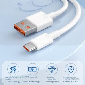 Cáp sạc siêu tốc USB A sang USB C 66W 120W 1M 6A, loại C 3.0 3.1, bán trực tiếp từ nhà máy, OEM, dành cho điện thoại di động - Product Image 2