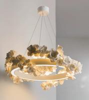 Lustre LED en acrylique contemporain de grande taille pour salon