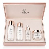 Flacon de lotion en verre transparent Firdaus Premium, taille personnalisée 100 ml, 150 ml, 200 ml, emballage pour soins de la peau avec pompe distributeur