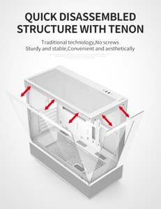 E เครื่องสองด้านกระจกนิรภัยสําหรับเล่นเกมgamingตู้พีซีOEMคอมพิวเตอร์กรองฝุ่นMATX ITX micro ATXกรณีพีซี - Product Image 5