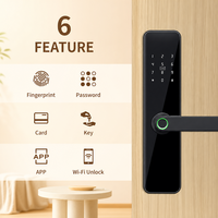 Fabrieks prijs Tuya Smart Handle Lock met WiFi vingerafdruk/wachtwoord/kaart/sleutel ontgrendeling voor huis/appartement/kantoor Tuya beveiliging
