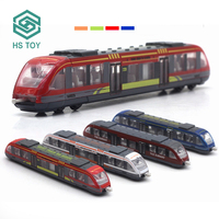 Train à grande vitesse en alliage métallique de Simulation HS, moulé sous pression, modèle de véhicule, jouet pour enfants, camion, tente avec 12 pièces