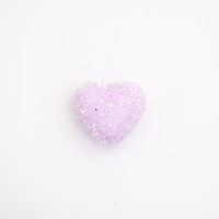 Perles en acrylique en forme de cœur de 19 mm en gros, perles en strass incrustées de strass à double pointe pour la fabrication de bijoux