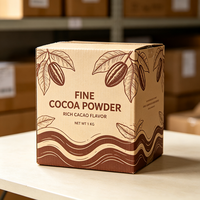 Boîte en carton biodégradable pour poudre de cacao riche, imprimée sur mesure, livraison express 72H, carton de boulangerie en carton.