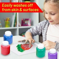 Ensemble de peinture pour enfants Peinture lavable pour enfants Ensemble de peinture sur toile 6 couleurs Peinture pour tout-petits non toxique Ensemble d'art pour enfants