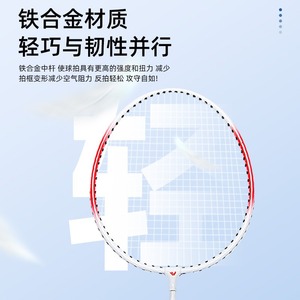 Racchetta da Badminton Set Modulare ultraleggero Ferro lega per adulti racchetta da Badminton con borsa attaccando e difendendo - Product Image 5