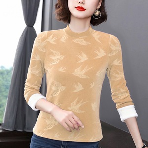 Women's Thermal T-Shirt Fleece Lined Full Sleeve Warm Autumn Winter <b>Layering</b> <b>Top</b> Soft Knitwear - Product Image 4