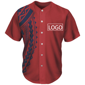 Zomer Toevallige Baseball Jersey Sport Stijl Korte Mouwen Aanpasbare Naam En Logo Mannen Streetwear Knop Trui T-shirt - Product Image 2