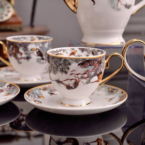 Promotional Wholesale 15pcs H Series Jungle Pattern Ceramic Coffee <b>Set</b> and <b>Tea</b> <b>Set</b> - Product Image 2