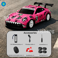 Voiture de drift RC 4x4 1:24 avec gyroscope, télécommande entièrement proportionnelle, lumières LED, haute vitesse, véhicule RC de loisir