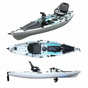 Vicking gran oferta nuevo estilo 12 pies sola persona pesca Kayak plástico duro LLDPE océano Touring bote de remos