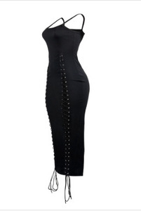 Robe d'été sans manches de haute qualité pour femmes, bretelles fines, robe tube, robe courte pour femmes, robe sexy pour boîte de nuit - Product Image 5