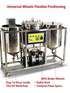 Unidad de Refinación de Aceite Comestible de 500A con Tanque Único, Pequeña Refinería de Petróleo Crudo para Purificación de Aceite de Cocina - Product Image 6