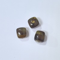 Perles en résine acrylique marbrées bicolores en forme de coussin carré pour la fabrication de bracelets, pendentifs et sangles de téléphone DIY