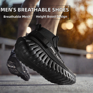 Zapatillas Deportivas de Hombre con Caña Alta, Transpirables, de Moda, con Cordones, Antideslizantes, Resistentes al Desgaste, con Aumento de Altura, EVA - Product Image 1