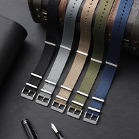 Bracelet de montre en nylon premium 18mm 20mm 22mm 24mm respirant à passage unique avec boucle métallique personnalisable OEM