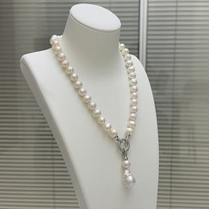 بيع بالجملة مجوهرات اللؤلؤ الناعم مثقف لؤلؤ المياه العذبة قلادة قلادة ضيقة 18 بوصة حبلا للنساء - Product Image 5