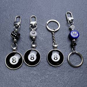 Promotion New Design Hot Sales Cheap Price Luck Color <strong>Dice</strong> Key Chains <strong>Dice</strong> <strong>Mini</strong> Billiard Black 8 Ball Keychain Bag Charm Pendant - Product Image 3