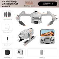 Drone en plastique RG700 Pro pour débutants, grand écran, caméra double 4K HD, retour automatique GPS, quadricoptère sans balais, évitement d'obstacles, WiFi 5G FPV