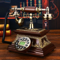 Ornements de téléphone rétro européen en résine antique téléphone ancien maison salon bureau décoration artefact