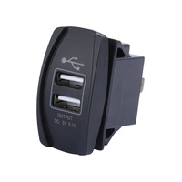 Chargeur de voiture double USB modifié WELFNOBL 12-24V 3.1A Prise d'alimentation intelligente double port Bus Bateau Marine Moto Chargeur de voiture