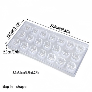 PS Umweltfreundliche Plastik-Schokoladenform 3D Quadratische Einweg-Süßigkeitenform für Kuchenwerkzeuge Zahlenförmige Süßigkeitenherstellung - Product Image 3