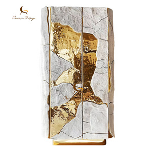 Gold Brass Copper Base Elegant Design <b>Storage</b> Luxury Modern Bar Cabinet for Home Living Room Villa Office - Product Image 2