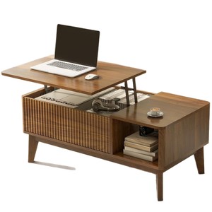 Cross-border <b>folding</b> coffee <b>table</b>, home living room coffee <b>table</b>, simple and stylish, foldable floor-standing storage <b>table</b> - Product Image 2