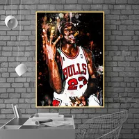 유명한 농구 선수 마이클 조던 캔버스 그림 낙서 예술 그림 벽 포스터 홈 룸 벽 장식