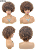 Perruque courte afro bouclée noire pour femmes, synthétique, moelleuse, douce, aspect naturel, en fibre haute température