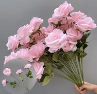 Bunga Hydrangea Merah Sutra Buatan Tangan untuk Dekorasi Pernikahan dan Taman
